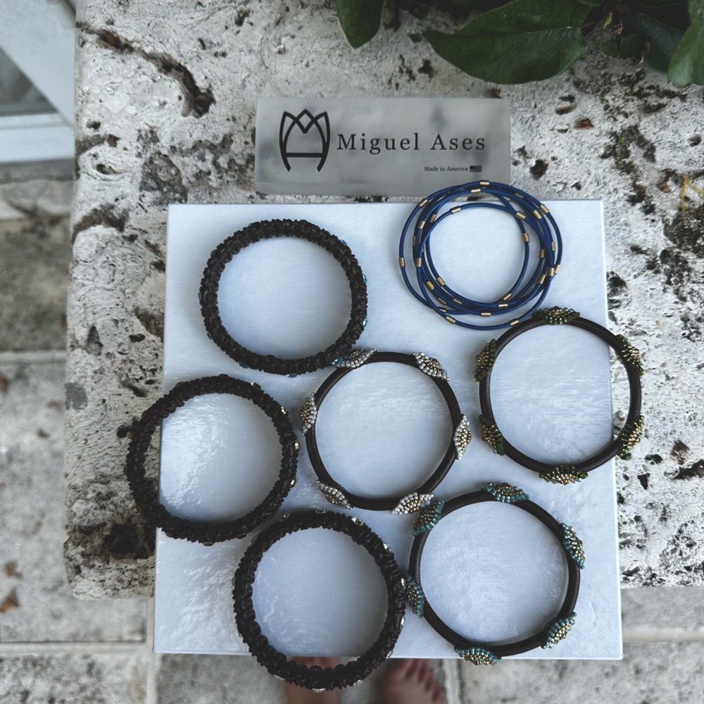 Miguel Ases bracelets. Sold individually or in groups. Various prices. Just ask!